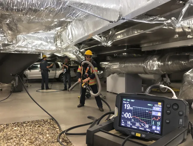 Professional negative pressure duct cleaning by Lynnfield Air Duct Cleaning in Lynnfield