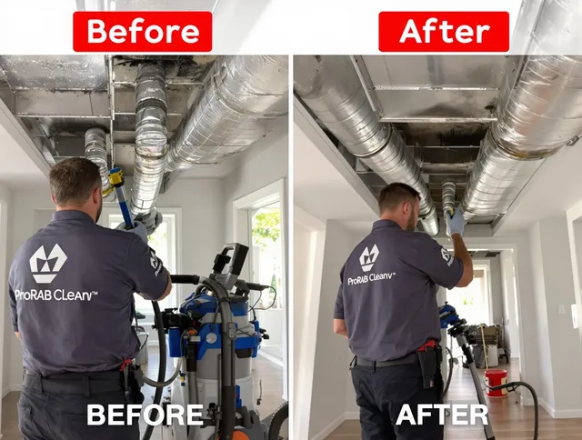 Lynnfield Air Duct Cleaning expert performing thorough residential duct cleaning in a Lynnfield home
